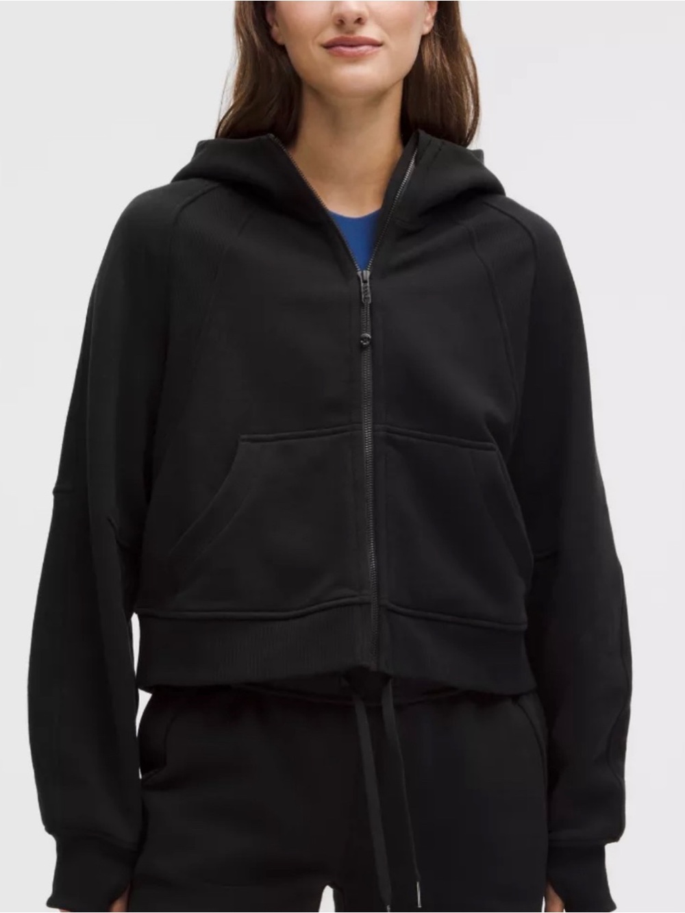 Lululemon Scuba Oversized Full Zip Hoodie Size M/L Black Athleisure Gym